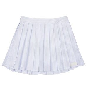 My Mum Made it Pleated Skirt Green and White Stripes